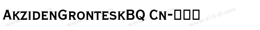 AkzidenGronteskBQ Cn字体转换